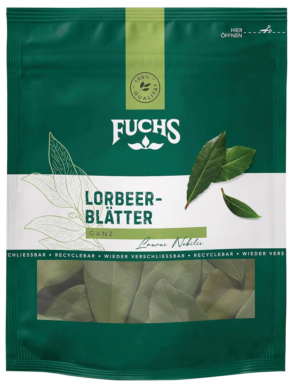 Fuchs - Hojas de laurel en bolsa reciclable con cierre - elaborado con ingredientes naturales - 7 gramos Condimentos Naty Shop