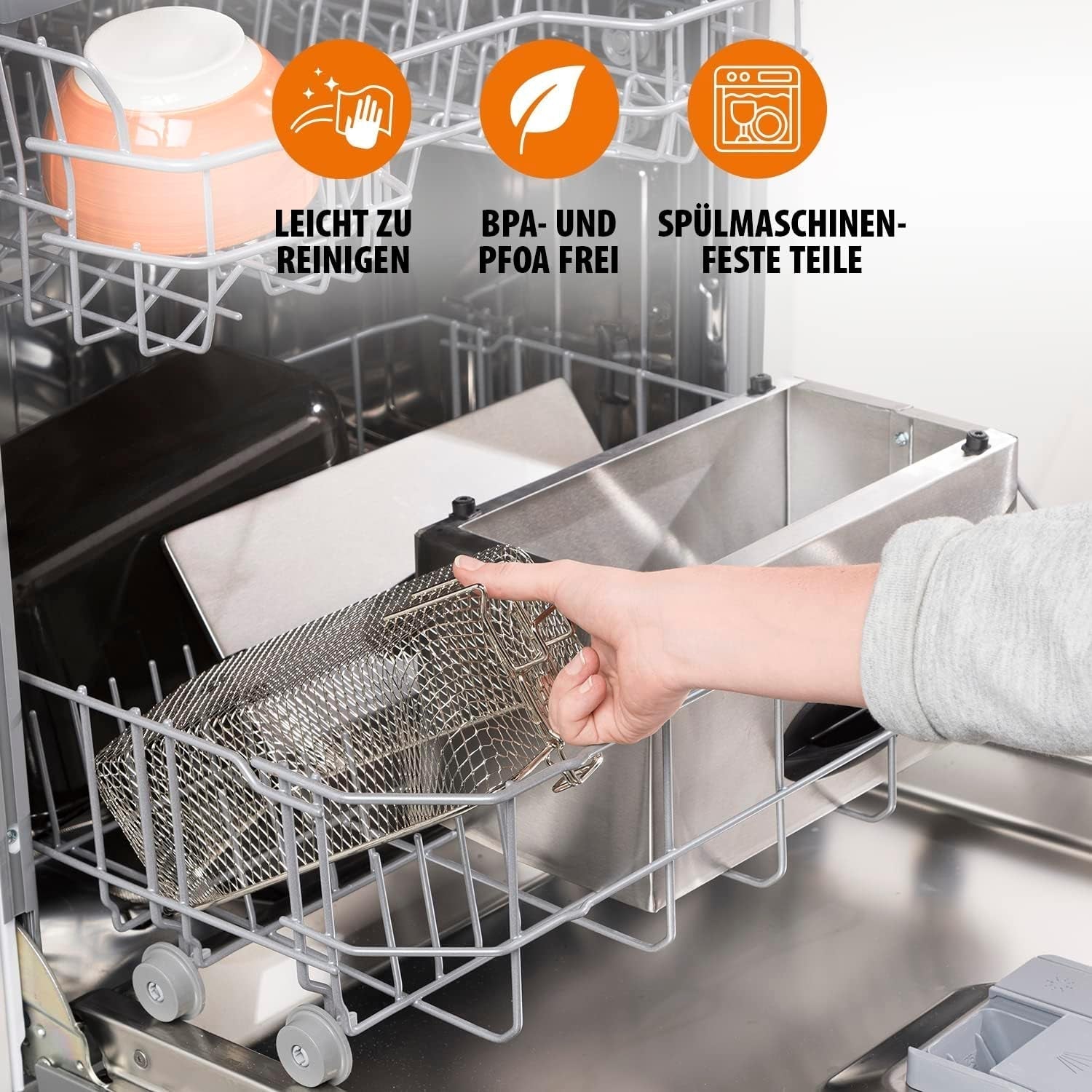 Freidora de aceite Tristar FR-6935, 2000 vatios, 3 litros, termostato, zona fría, 3-4 personas, metal Electrodomésticos Naty Shop