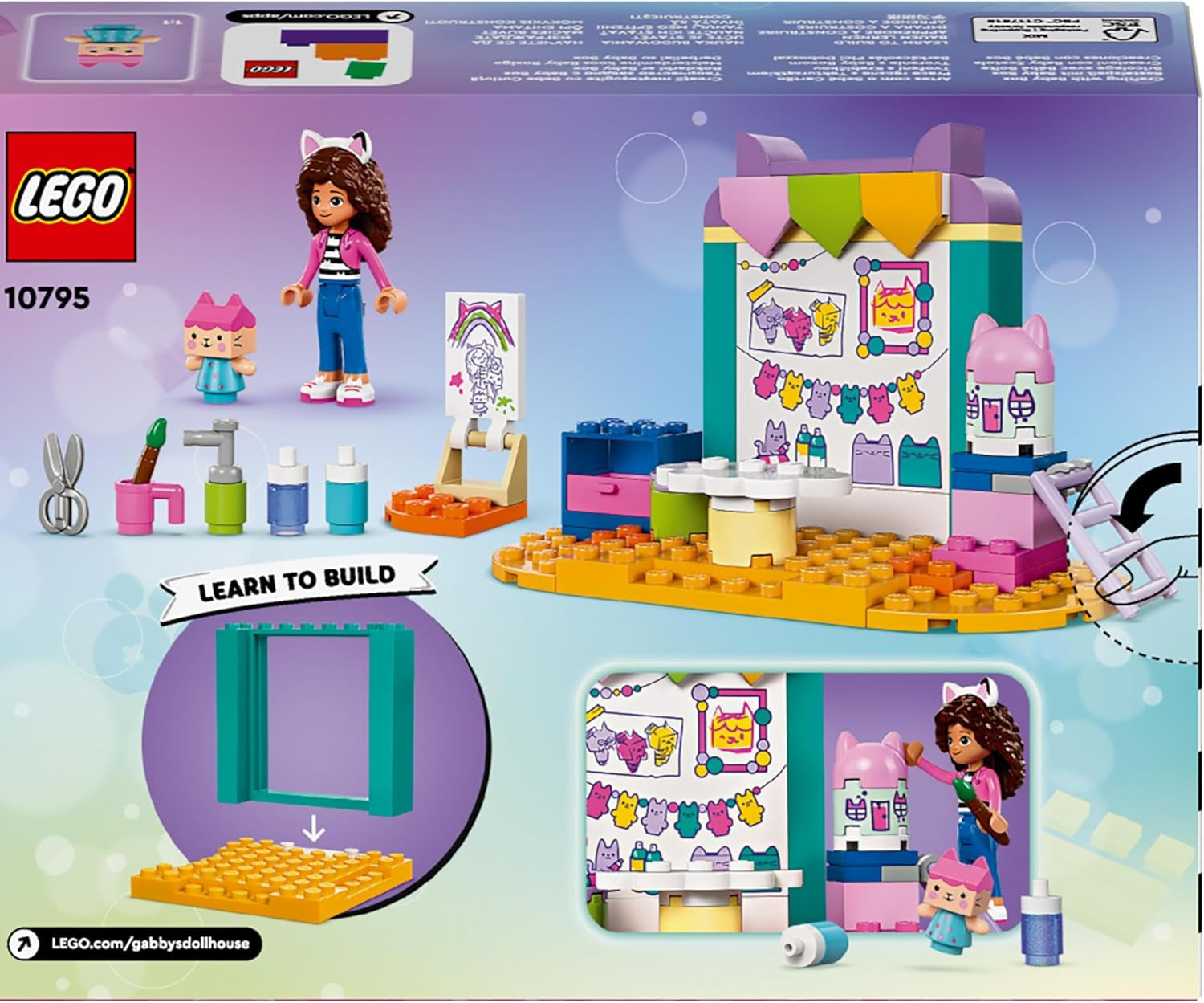 LEGO 4+ Casa de muñecas de Gabby: Diversión artesanal con caja para bebé, juego de rol, juego de manualidades y artes creativas para niñas y niños de 4 años, casa de juguete modelo 10795 Juegos de construcción Beuche den LEGO-Store