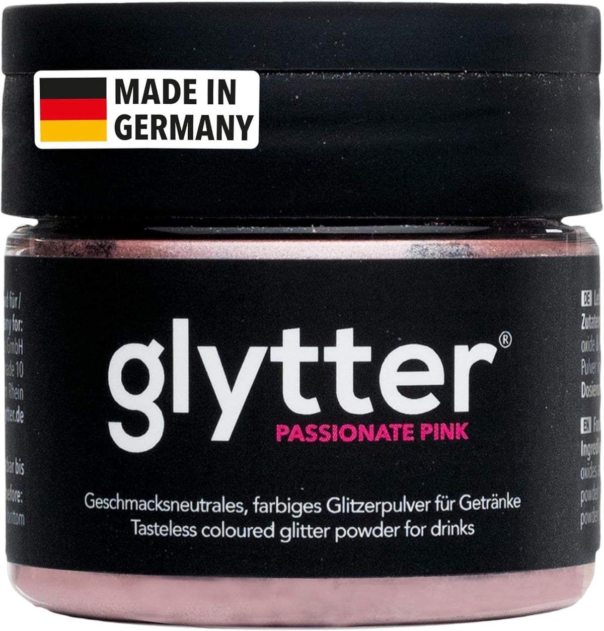 Glytter Glitter Powder For Drinks (rosa) - Brillo comestible para bebidas y líquidos, Rosa, 10 gramos Naty Shop Default Title