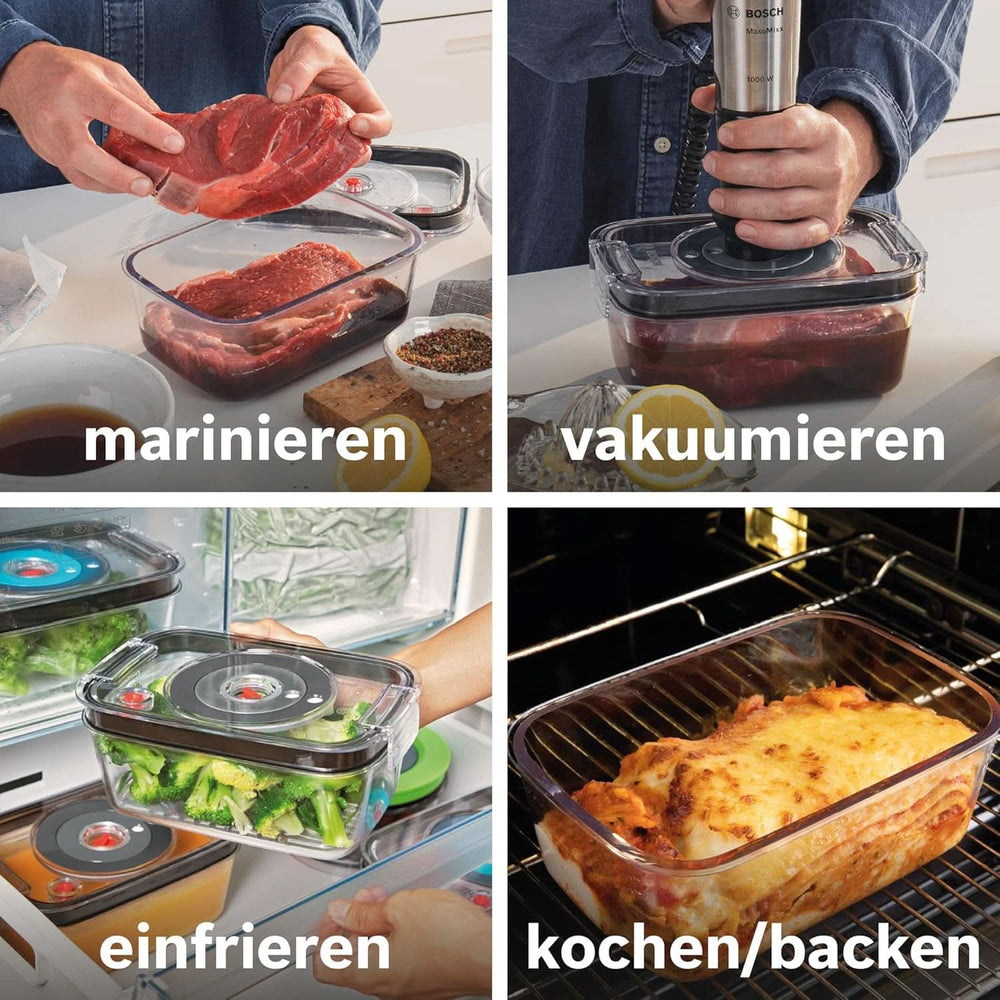 Bosch Ergomixx Style Stabmixer MS6CM61V2, función Vakuum, bomba Vakuum, beutel Vakuum, 4-Klingen-Messer, 12 Stufen, función Turbo, 1000 W, negro/antracita Madre e hijo Naty Shop