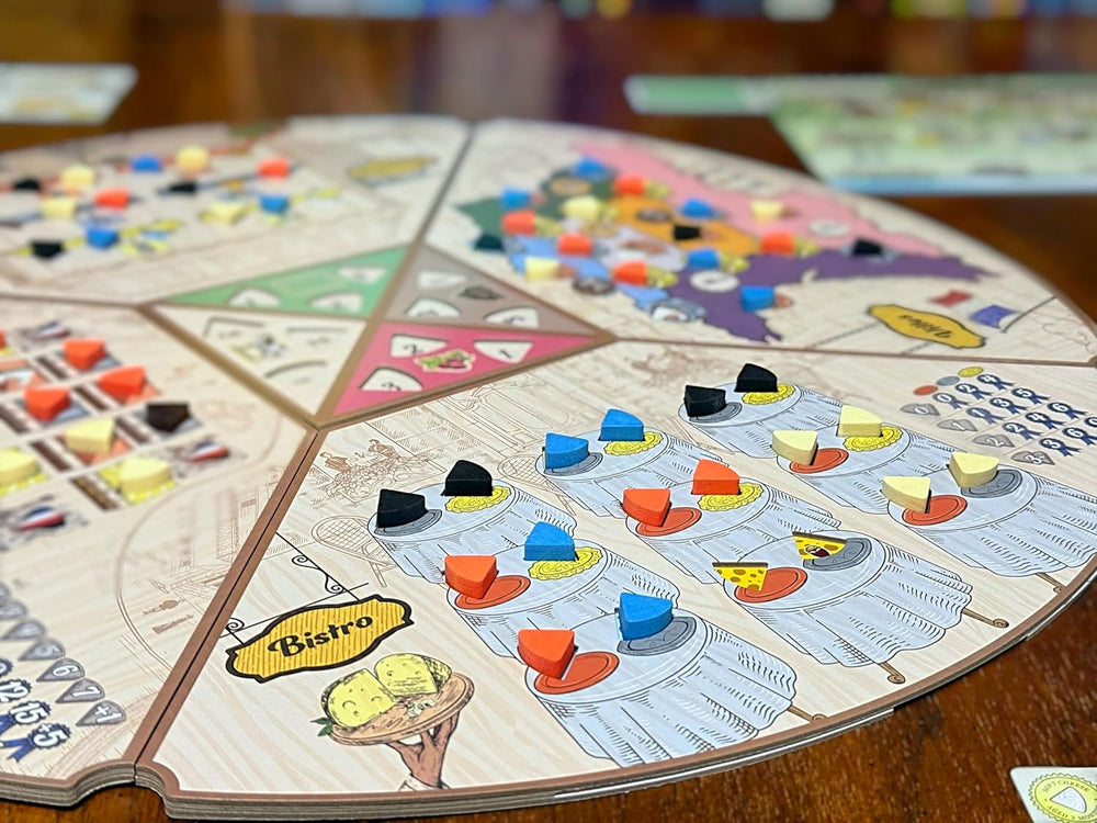 Asmodee - Cheese - Road to Infamy - Juego de mesa de estrategia - Colocación de trabajadores - Master Cheese - Edades 14+ - 1 a 4 jugadores - 40 minutos - Versión francesa