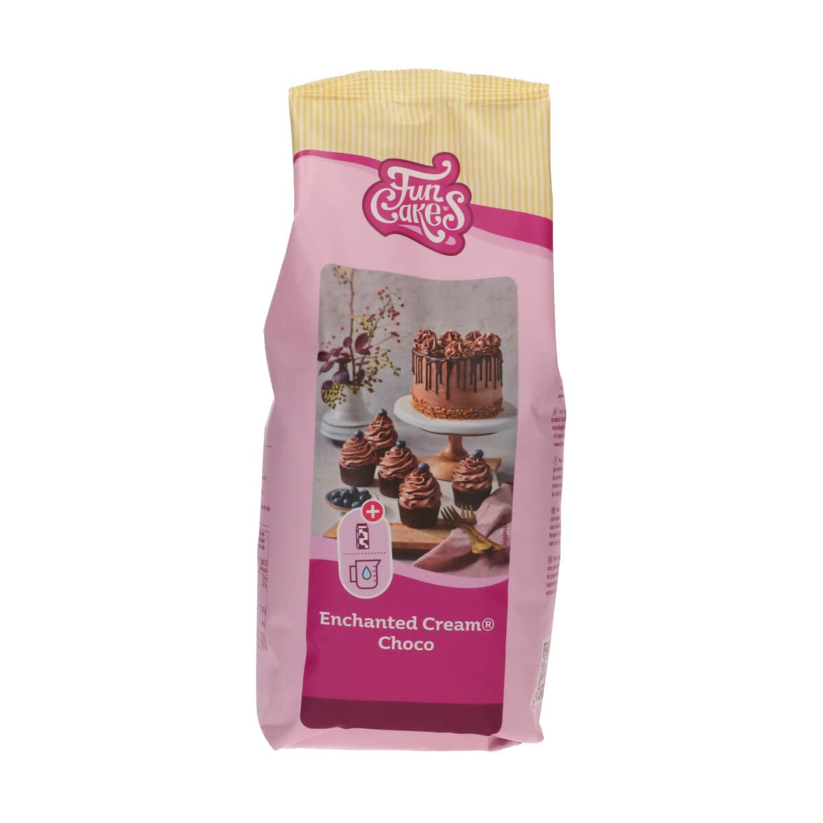 Funcakes Mix Für Enchanted Cream®: Einfach Zu Berübenende, Sehr Leichte Und Flauschige Schneeweiße Creme, Perfekt Zum Füllen Und Abdecken Von Kuchen Oder Als Belag Für Cupcakes, Halal., 900 G Mezcla para hornear y cocinar Naty Shop 900 G Schokolade