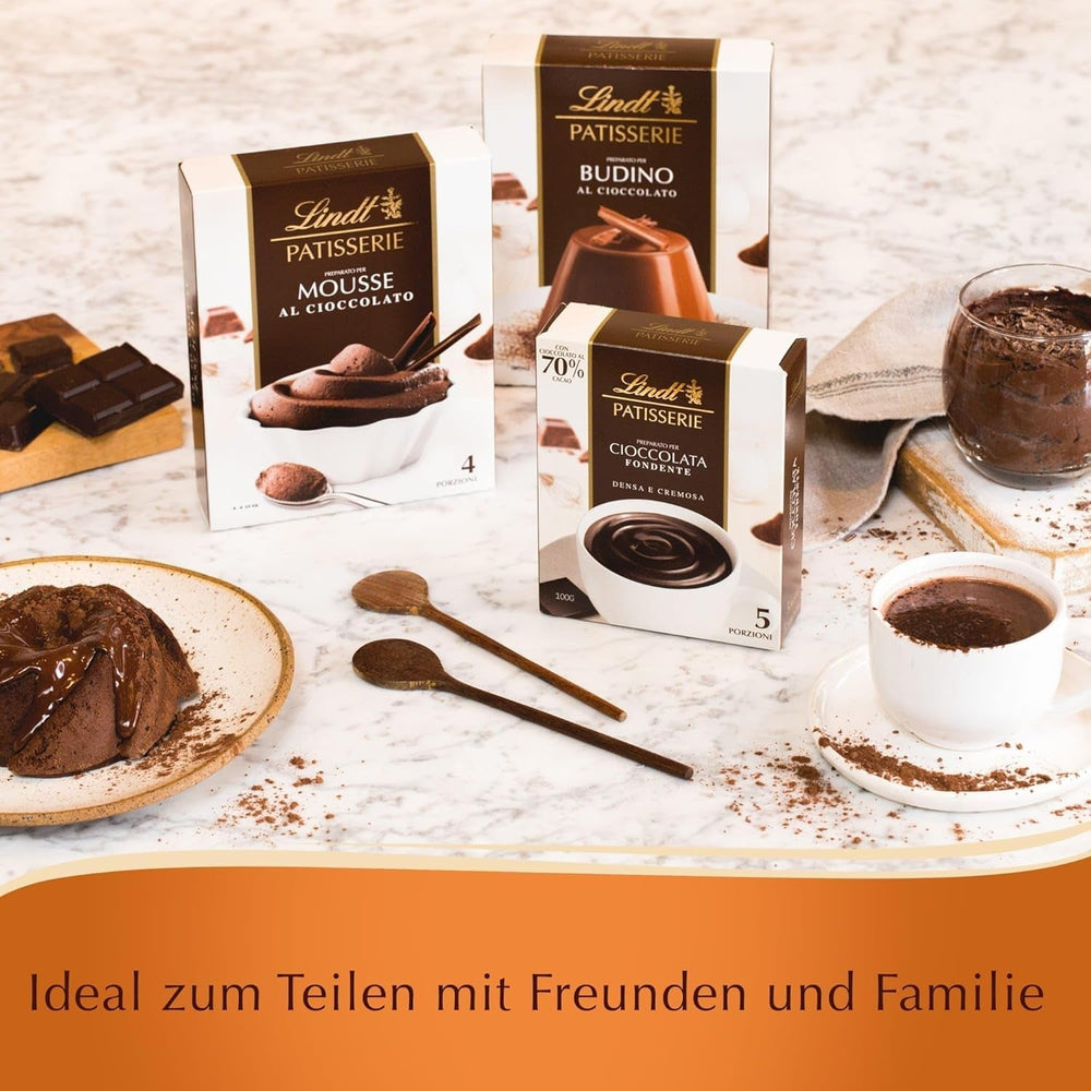 Lindt Schokolade - PATISSERIE Mousse Au Chocolat | 6X110G | Backmischung Für 4 Porciones Fluffige Mousse Al Cioccolato Aus Finester Schokolade | pastelería | Mezcla posterior | Mezcla Schokoladengeschenk para hornear y cocinar Naty Shop