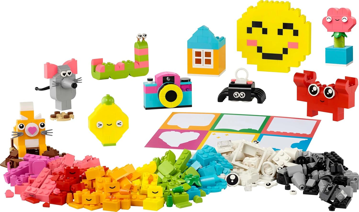 LEGO Classic Creative Fun Box, Ladrillos de construcción de colores para juegos de rol imaginativos, Set de construcción para principiantes, Juguetes para niñas y niños a partir de 5 años, Modelos reconstruibles 11042 Juegos de construcción Besuche den LEGO-Store