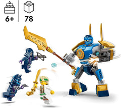 LEGO NINJAGO Jay Battle Mech, juguete ninja para niños con figuras, incluida minifigura de Jay con mini katana, figuras de acción y mech, pequeño regalo para niños y niñas creativos a partir de 6 años 71805 Juegos de construcción Besuche den LEGO-Store