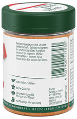 Fuchs Gewürze - Paprika rosenscharf gemahlen - schärfer Gesmack für Gulasch, Eintöpfe oder Gemüsegerichte - ingredientes naturales - 55 g en wiederverwendbarer, recyclebarer Dosis