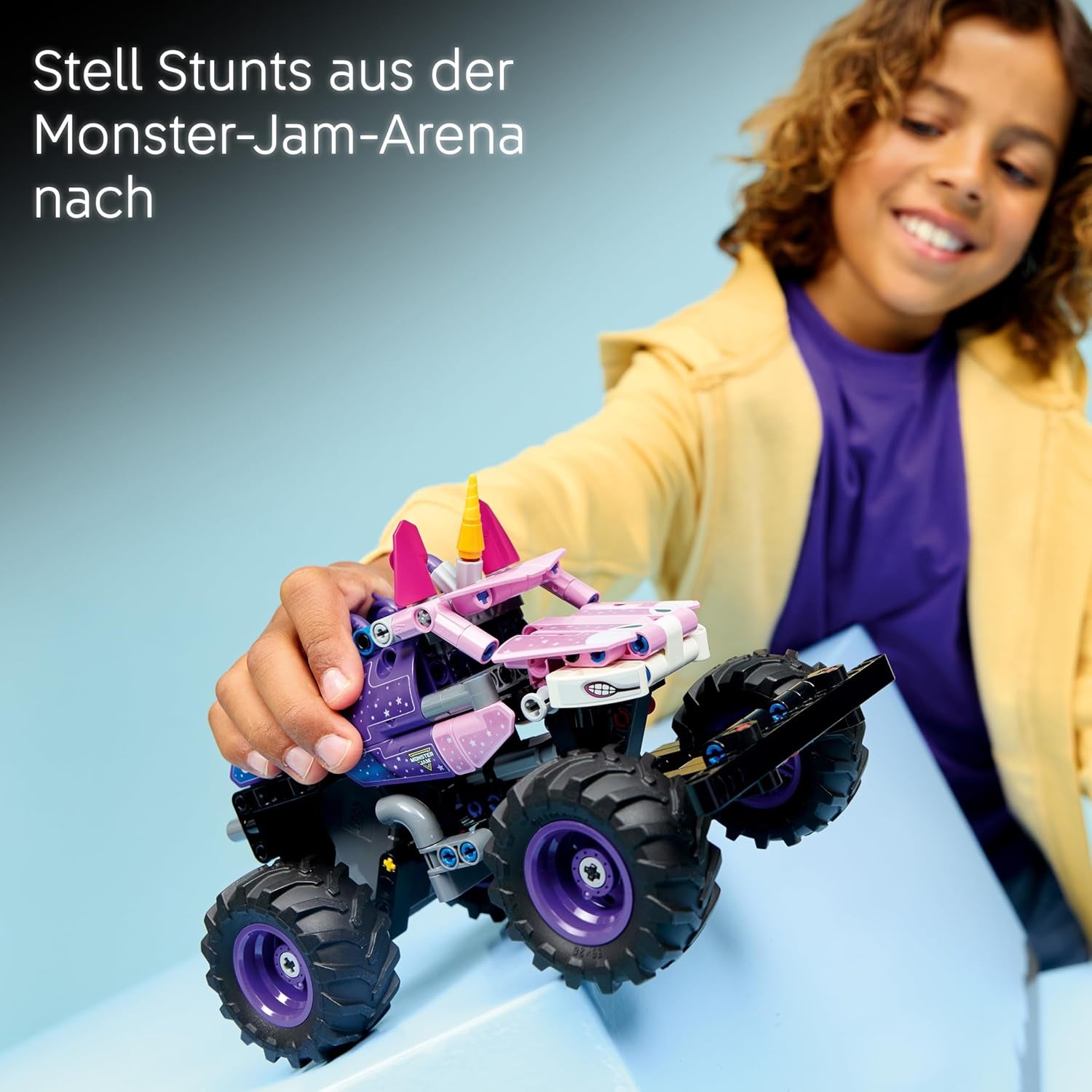 LEGO Technic Monster Jam Sparkle Smash con motor de rueda - Technic Monstertruck & Einhorn Monster Truck Spielzeug - Juegos creativos de 7 años para niños, niñas y niños - 42220