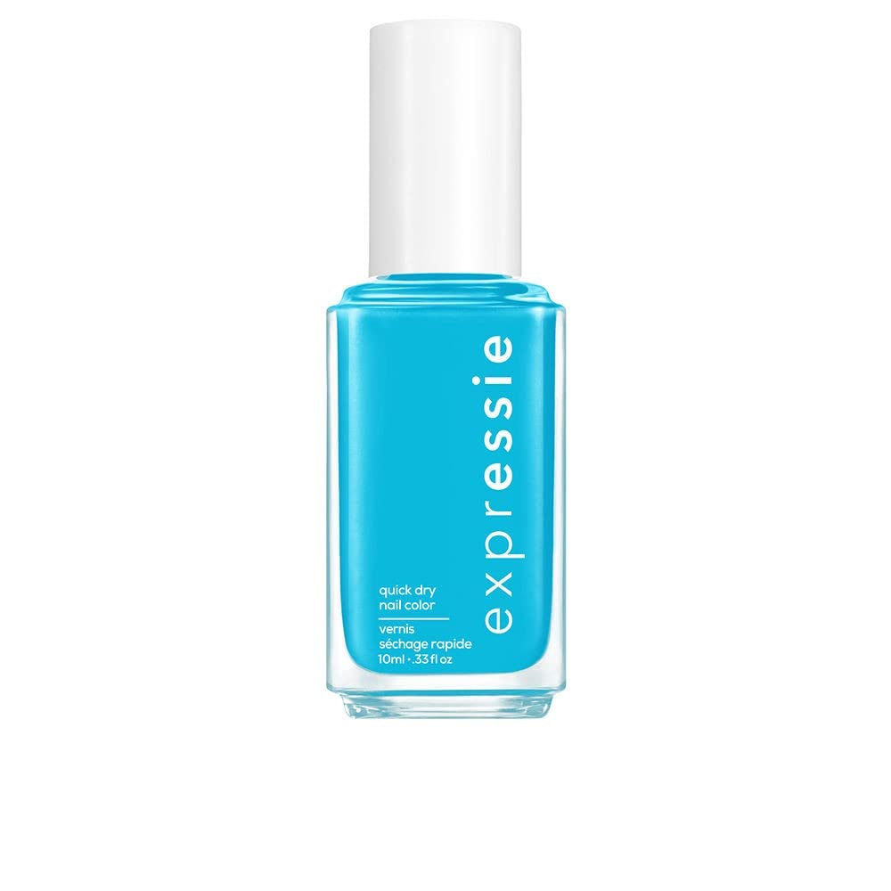 Essie Expressie esmalte de uñas de secado rápido en color azul, núm. 485, la palabra en la calle, fórmula vegana sin ingredientes de origen animal.