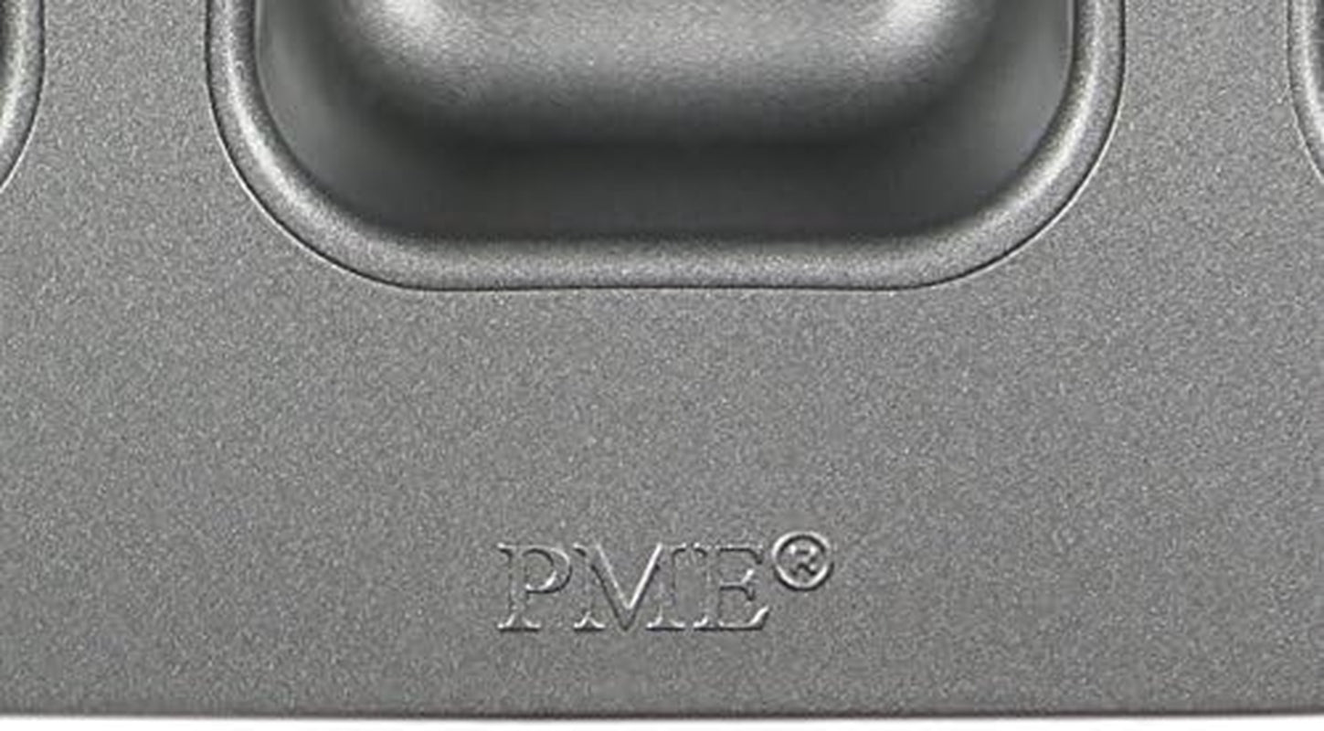 CSB106 Quadratische Antihaftbeschichtete Backform Mit 12 Minilöchern Aus Karbonstahl, Edelstahl, Silver, 37,3 X 26,1 X 3,1 Cm Moldes y bandejas para repostería Naty Shop