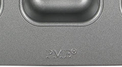 CSB106 Quadratische Antihaftbeschichtete Backform Mit 12 Minilöchern Aus Karbonstahl, Edelstahl, Silver, 37,3 X 26,1 X 3,1 Cm Moldes y bandejas para repostería Naty Shop