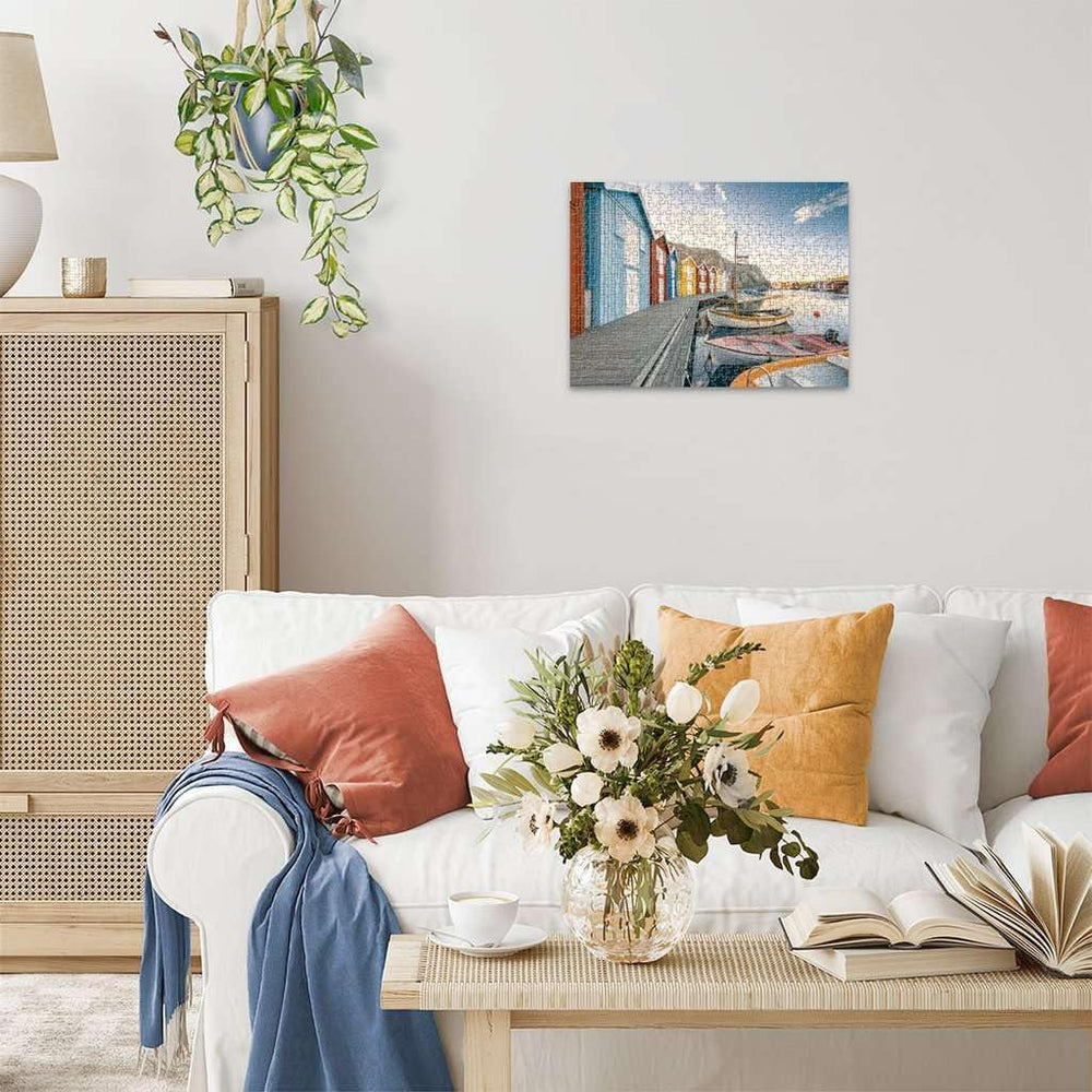 Ravensburger Puzzle 12000847, Lugares escandinavos - Cobertizos para barcos en Smøgen, Suecia - Puzzle de 500 piezas para adultos y niños mayores de 12 años Puzzle Naty Shop