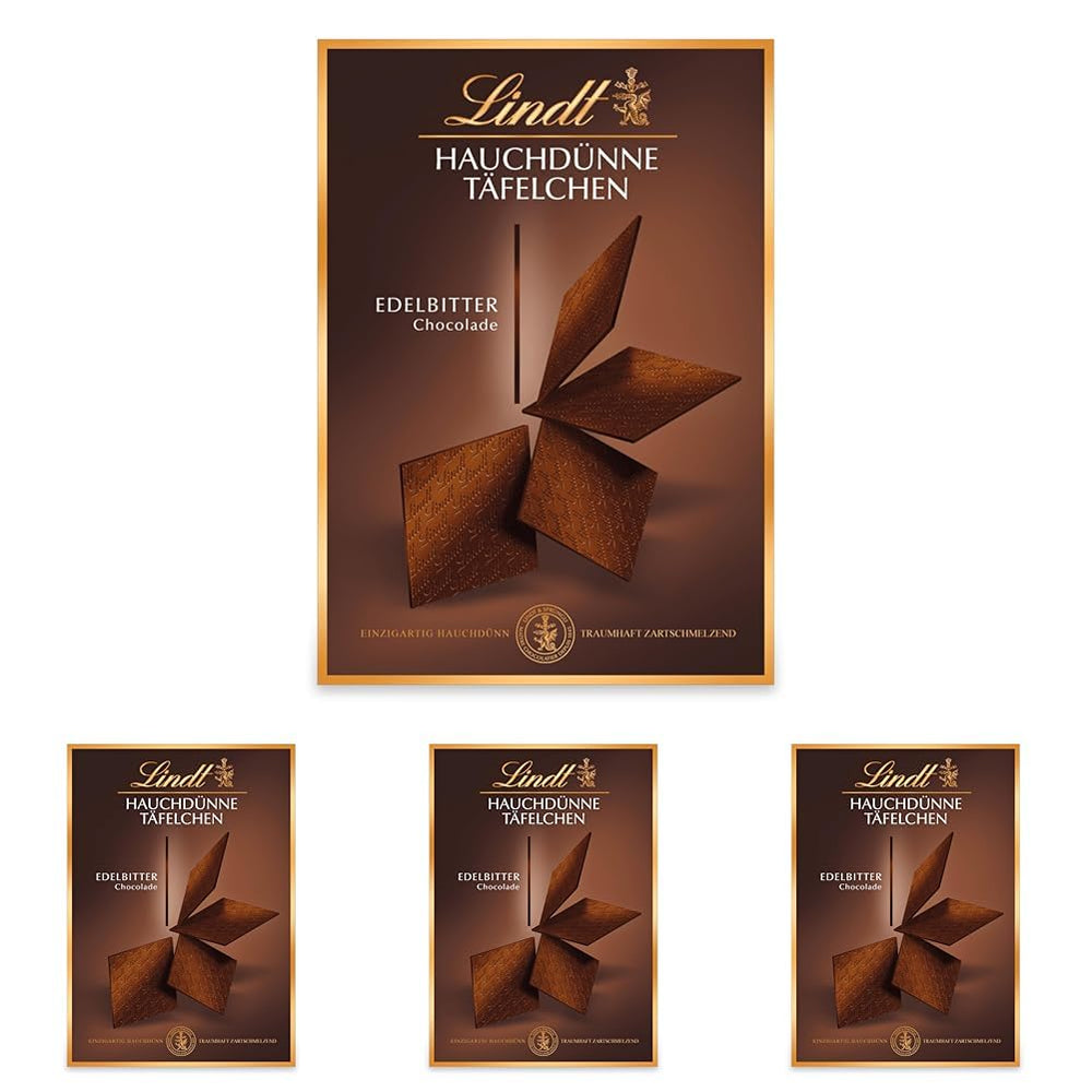 Barras de chocolate negro ultrafinas Lindt Chocolate | 125 gramos | Barritas ultrafinas del mejor chocolate negro | Especialmente fino y fino | Regalo de chocolate (1 paquete)