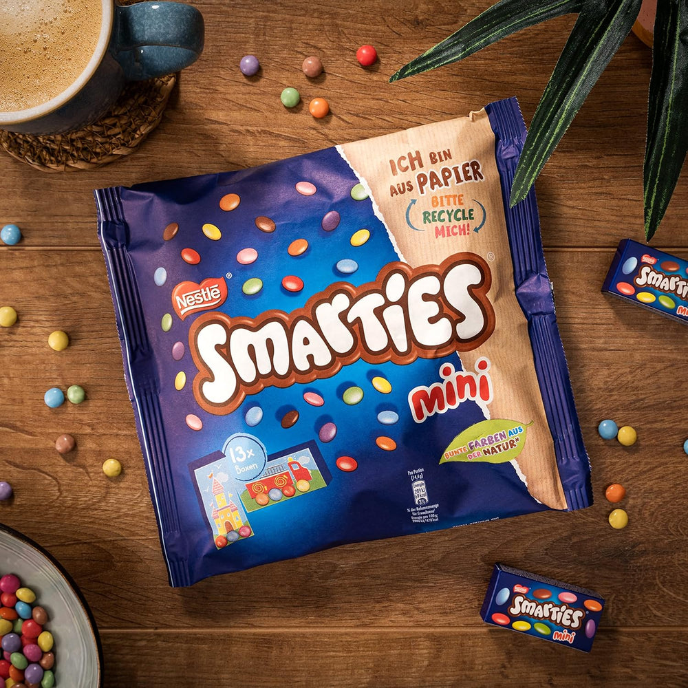 Nestlé SMARTIES Mini lentejas pequeñas envueltas individualmente con chocolate con leche, paquete de 3 (1 x 187 g)