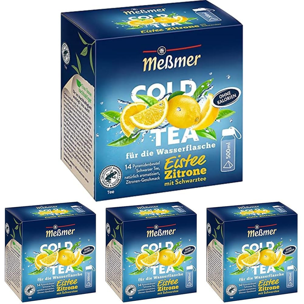 Meßmer Cold Tea Sommer-Beere | 14 pliculețe piramidale | Fără gluten | Fără lactoză | Vegan