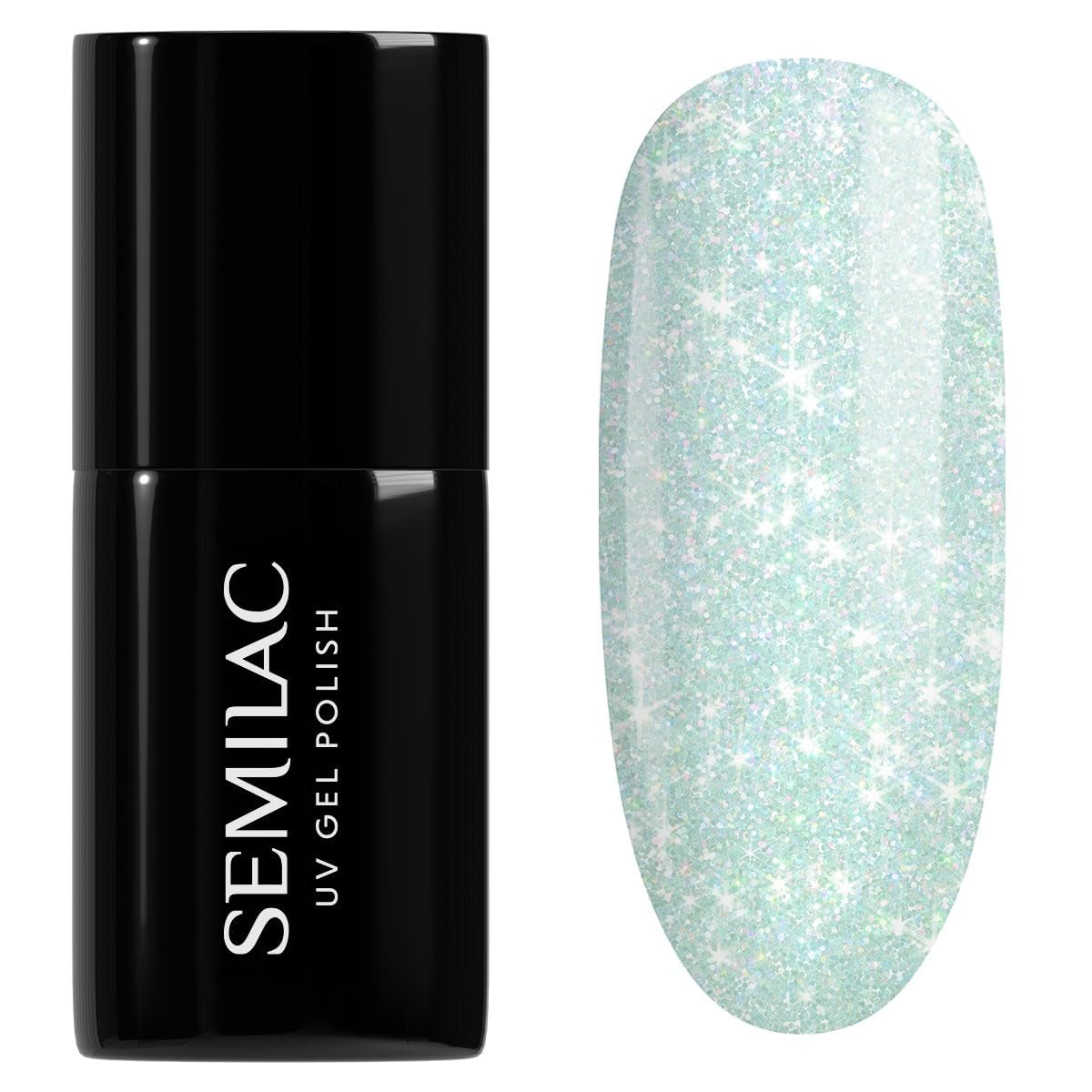 Esmalte de uñas UV Semilac Hybrid 240 Icy Waterfall 7ml, colección Seaqueen