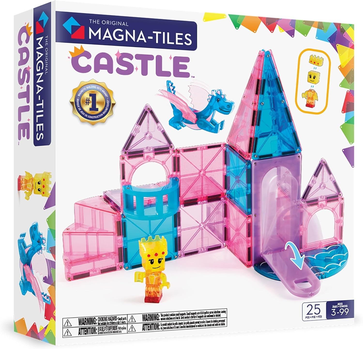 Castillo 25-teiliges Magnetbauset - Die Originale Magnetbaumarke