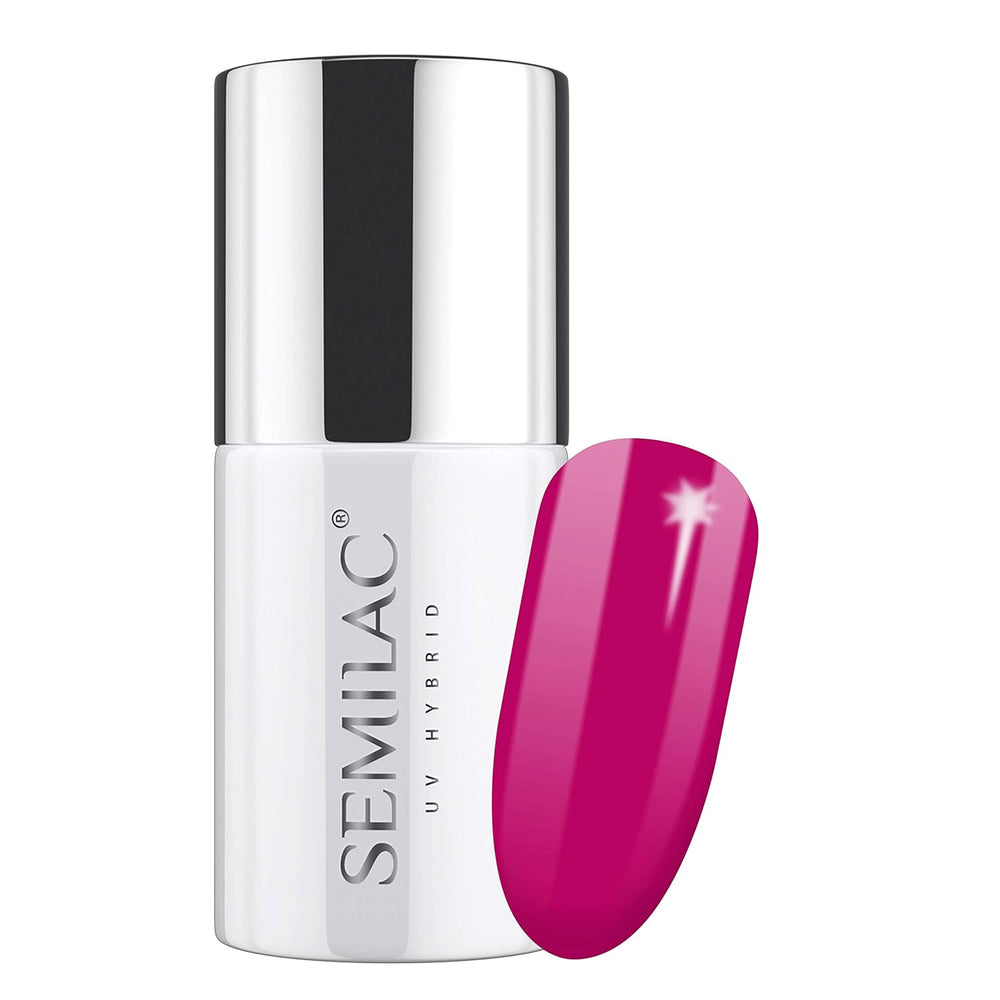 Semilac UV Nagellack Hybrid 404 Muffin de Frijoles Negros 7ml Kollektion Sabores de Otoño