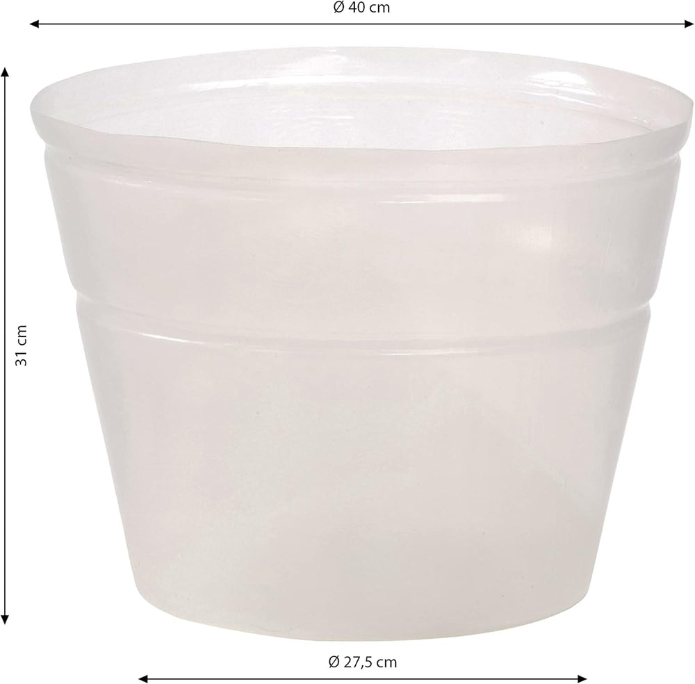 Suport pentru ghiveci Dehner, flexibil, Ø 40 cm, înălțime 31 cm, plastic, transparent