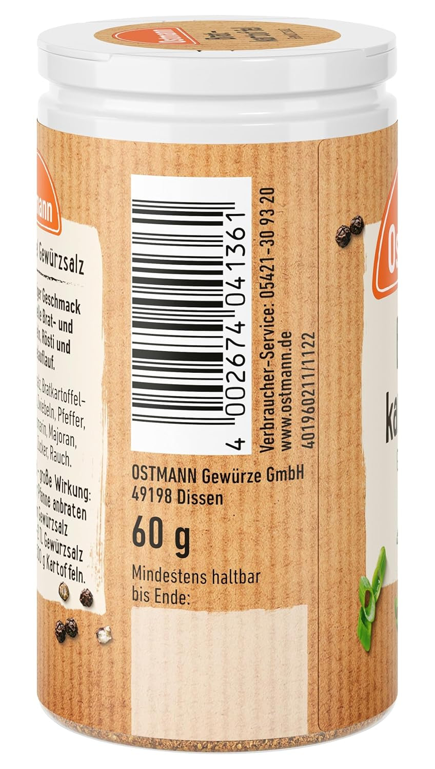 Ostmann Gewürze - Bratkartoffel Gewürzsalz | Pikant-salziges Gewürz für Kartoffelgerichte | 60 g en Der Streudose