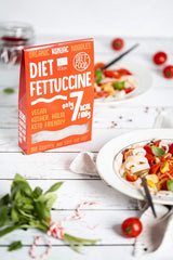Fettuccine Konjac Noodles Bio Shirataki Diet-Food - 300g, bajo en carbohidratos, sin azúcar, ceto, vegano, bajo en calorías, sin gluten y sin huevo, elaborado con harina de Konjac