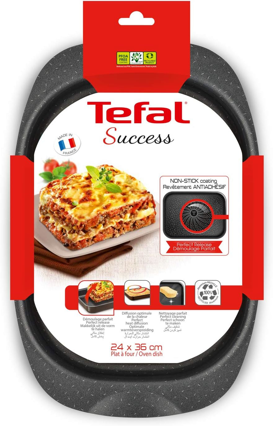 Tefal J1601502 Success Auflaufform Aluminio Schwarz 36 X 24 X 5,5 Cm Moldes y bandejas para repostería Naty Shop