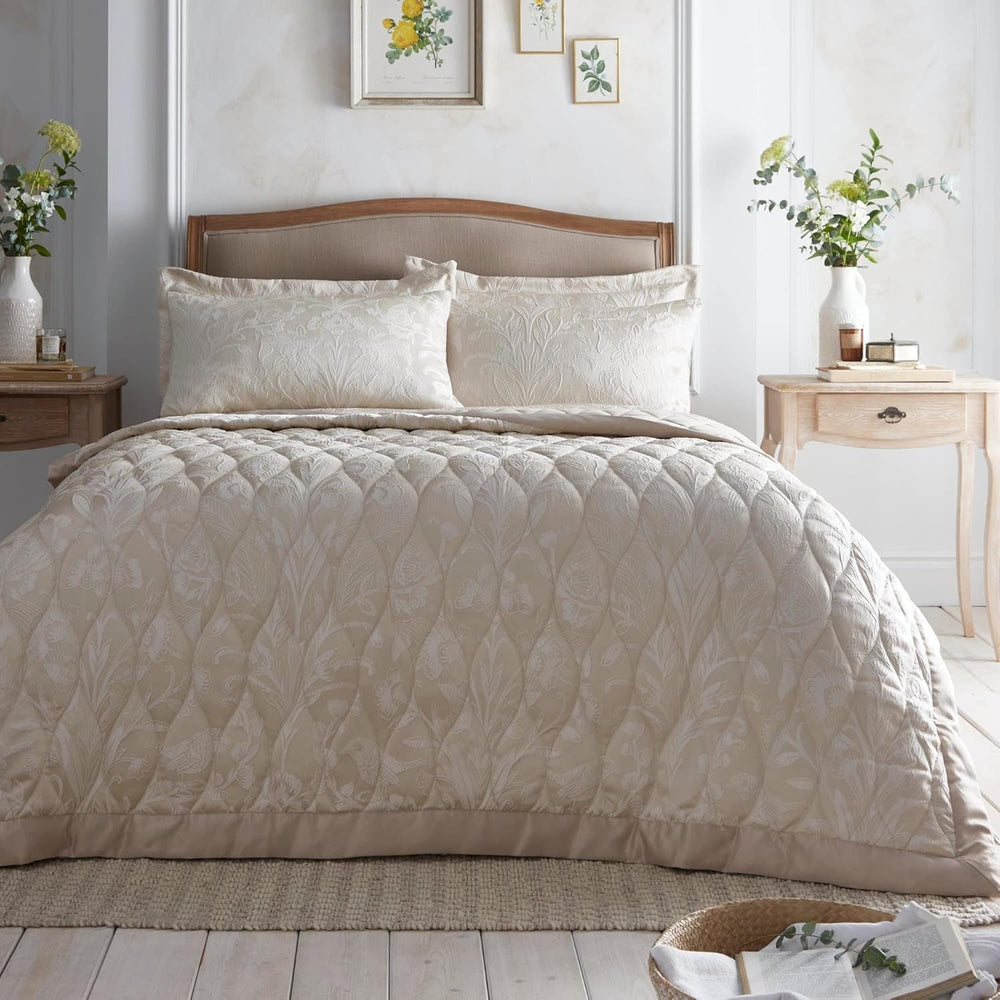 Colcha de jacquard Heritage Elysia, 200 x 230 cm, champán Appletree Beds and Blankets Título predeterminado