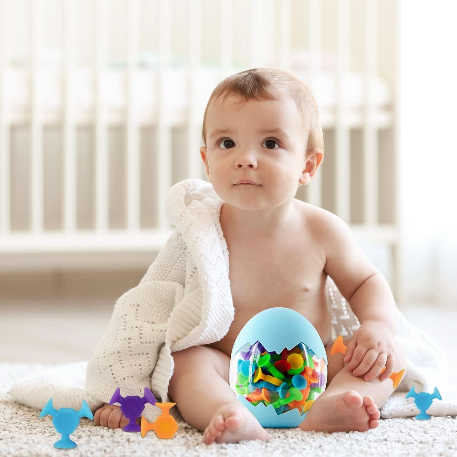 Pack de 48 juguetes con ventosa, juguetes de baño Montessori Madre y Bebé Naty Shop