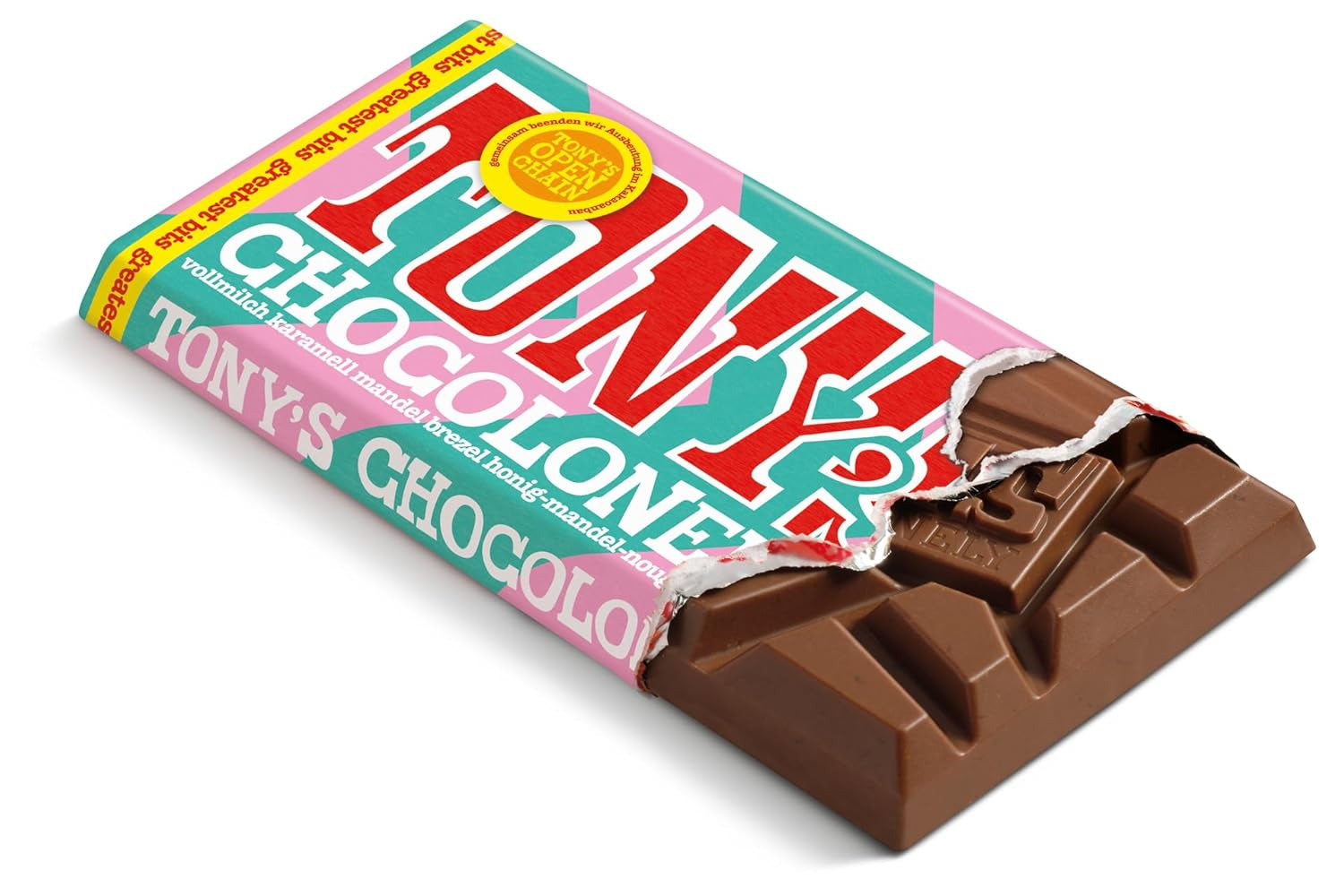 Tony's Chocolonely - Leche entera "Greatest Bits" 90g