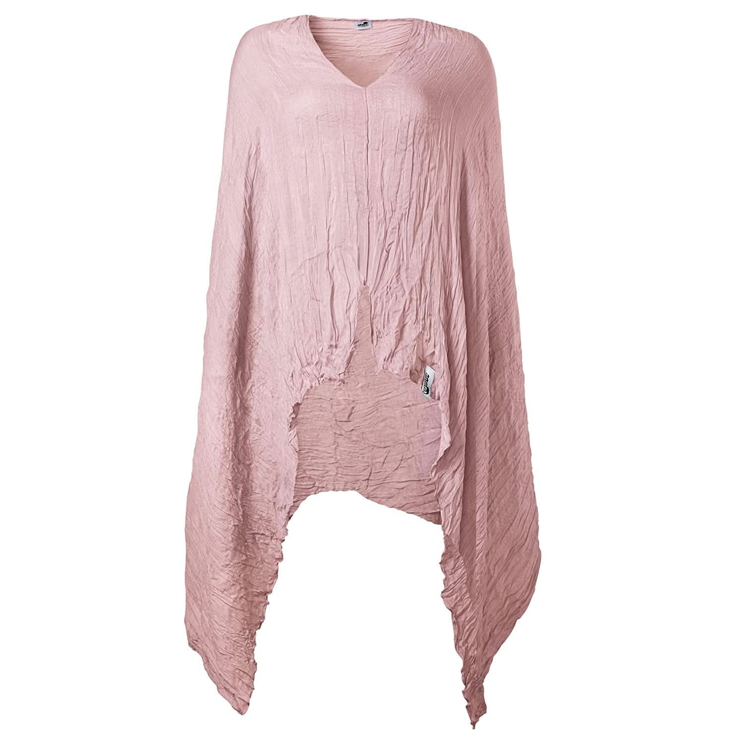 LES ENFANTS Musselin Stillschal Aus Weichstem Stoff, Stilltuch Stillschürze Stillcover Für Unterwegs, Weich & Atmungsaktiv, Diskretes Stillen Öffentlichkeit, Sichtschutz, Multi-Funktional, Rosa Accesorios Alimentación y Lactancia Bebe Naty Shop