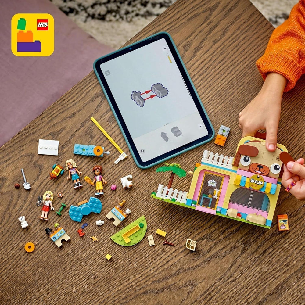 LEGO Friends Animal Accessories Store Set de juego de simulación Juguete educativo para niñas de 6 años 3 minifiguras y 3 figuras de animales Gato Perro Conejito Idea de regalo para niños 42650 Juegos de construcción Besuche den LEGO-Store