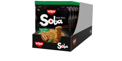 Nissin Bag Soba Noodles - Fideos instantáneos japoneses clásicos, paquete de 9 estilo wok con salsa Yakisoba, comida asiática de cocción rápida (9 x 109 g)