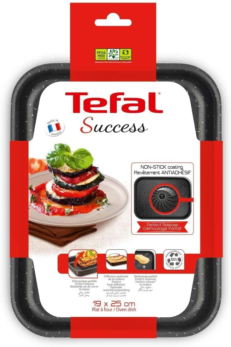 Tefal J1600502 Success Flach Mini Backofen Aluminio Schwarz 19X25 X 4,2 Cm Moldes y bandejas para repostería Naty Shop