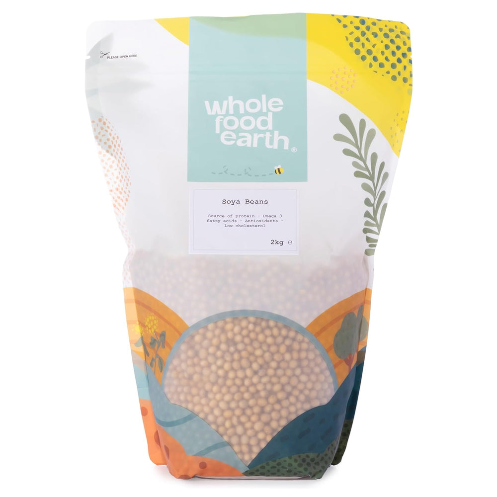 Soja Wholefood Earth - sin OGM - natural - vegana - sin lácteos - sin azúcares añadidos 1 kg
