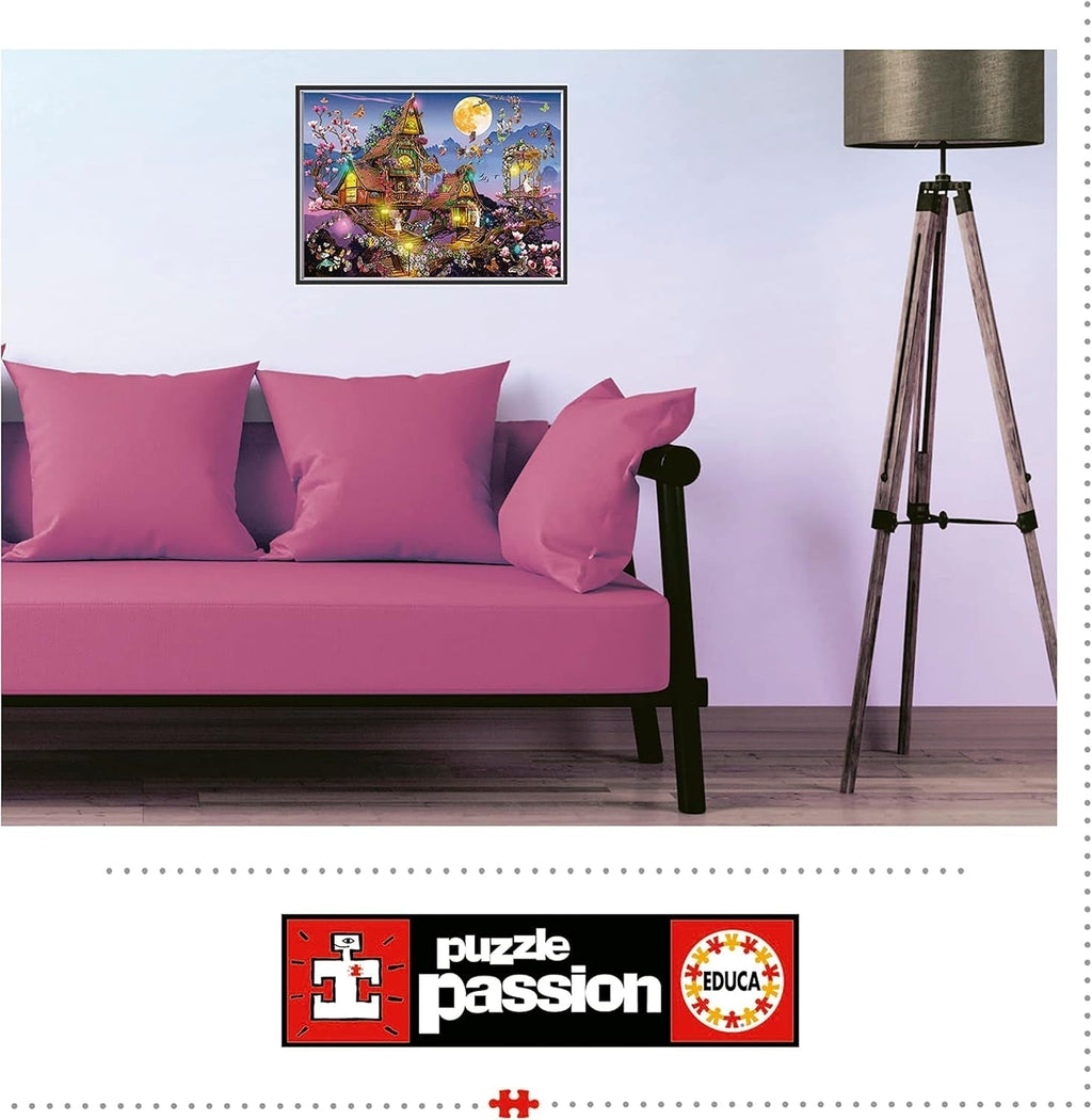 Educa - Puzzle 500 piese pentru adulti | casa zanelor, puzzle 500 piese pentru adulti si copii de la 11 ani, fantezie, basme, zane (19554) Puzzle Naty Shop