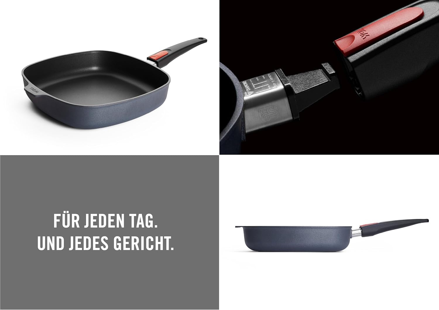 Sartén Woll Diamond Lite Cuadrada, 6 Cm de altura - sin inducción Ollas y Sartenes Naty Shop