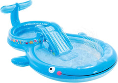 Intex 57176NP - Centru de joacă gonflabil Whale, vinil, albastru, 373x234x99 cm