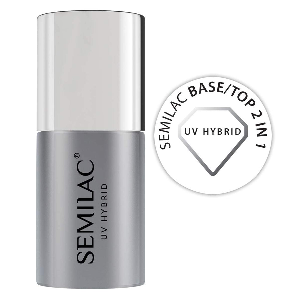 Semilac Pure & Clean base de esmalte de uñas UV 7ml – Base híbrida autonivelante para uñas sensibles
