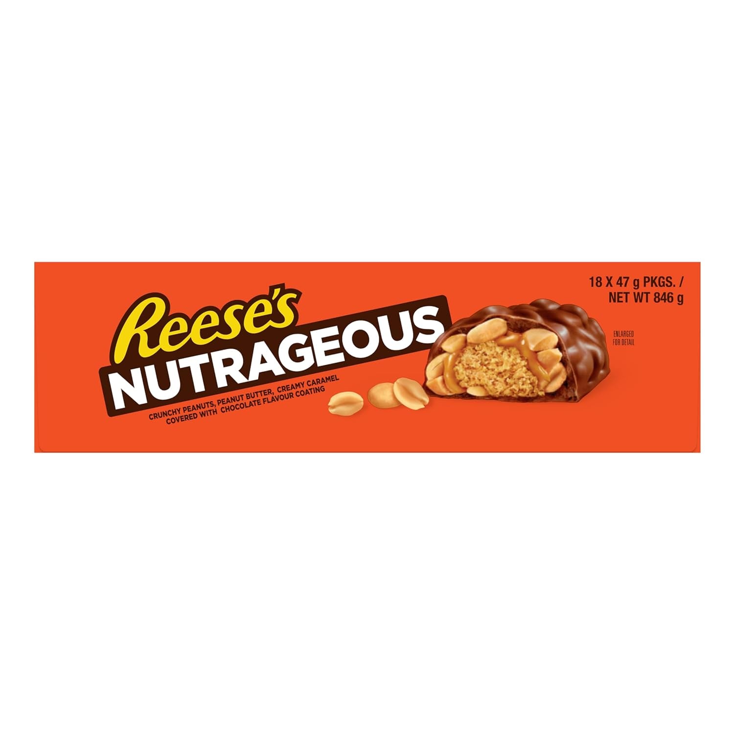 Nutrageous Peanut Butter - Barras de chocolate con mantequilla de maní: 18 piezas (18 x 47 g)