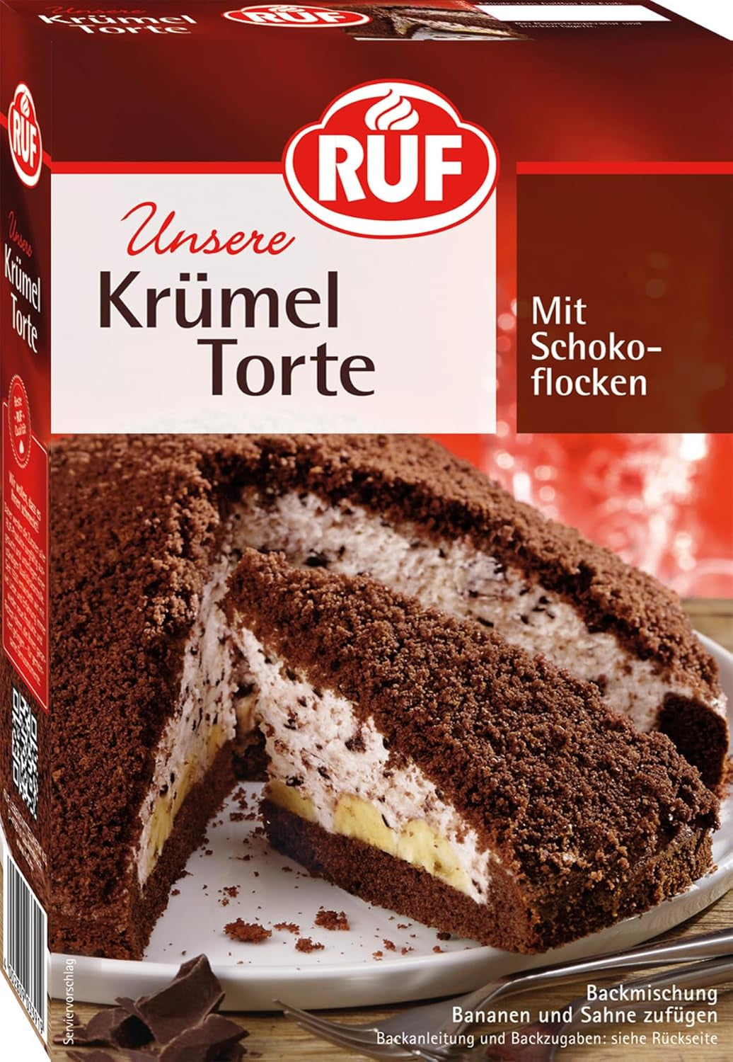 RUF Apfeltorte, Backmischung Für Eine Apfel-Torte Mit Sahne-Creme Und Zimt-Zucker, Apfel-Zimt-Torte, Vegan Naty Shop Maulwurfkuchen 425 G (1 paquete)