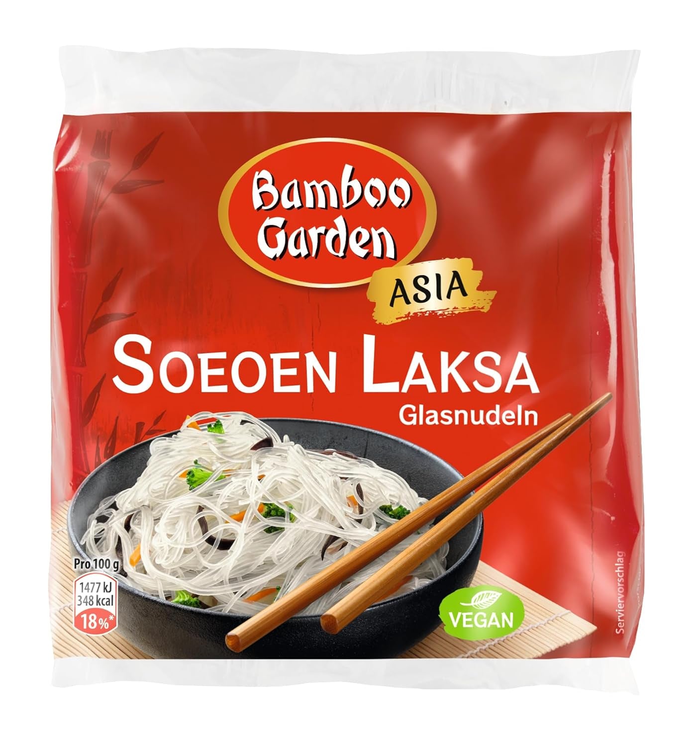 Fideos de vidrio Soeoen Laksa de Bamboo Garden, 100 g