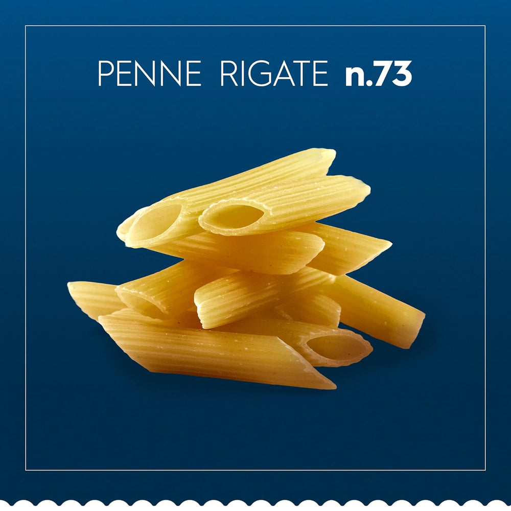 Pasta Barilla Clásica Penne Rigate Nr. 73 de trigo duro de alta calidad, siempre al dente (1 x 500 g)
