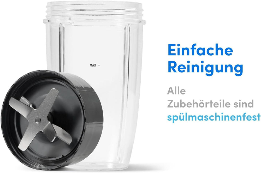 Nutribullet Original, Batidora eléctrica, Zerkleinerer, Smoothiemixer, Smoothie Maker, 600 W Leistung, Einfach Und Schnell in Der Anwendung, Kompakt, Leicht Zu Reinigen, NB603DG Kitchen Naty Shop