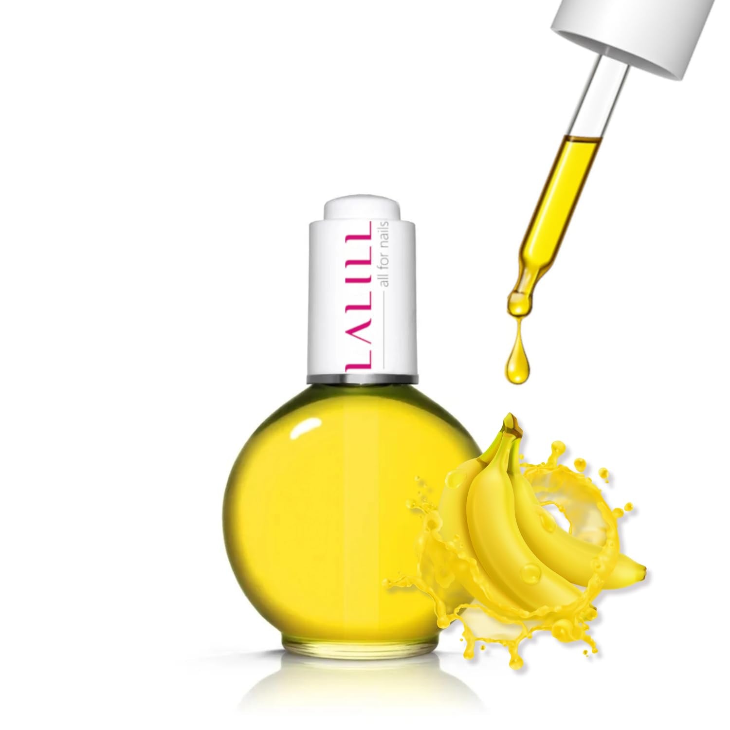 LALILL Nail Cuticle Oil 75Ml - Himbeere Nagelpflegeöl - Nagelöl Pflege Für Nägel Nagelhaut - SPA Maniküre Naildesign Hände - Vegan - Mit Pipette
