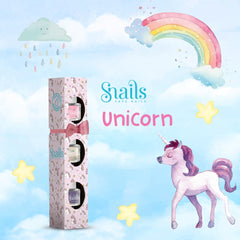 Set de regalo de esmalte de uñas Snails Kids 510409, Mini Unicorn 3x5ml, a base de agua, lavable, seguro, vegano