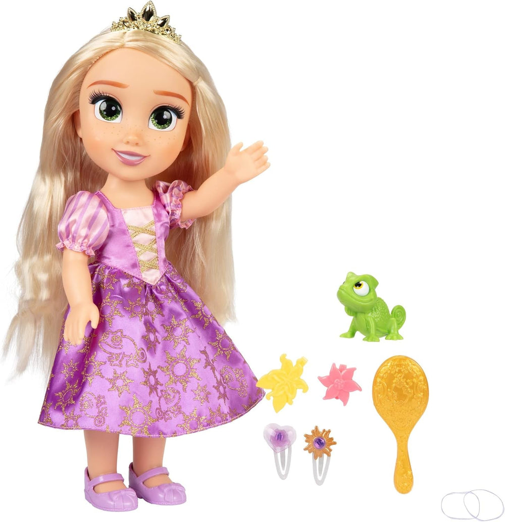 Muñeca Rapunzel Cantante Princesas Disney 35 Cm, Canta "Veo la Luz", Incluye accesorios para más diversión, Perfecta para niñas mayores de 3 años, Morado Muñecas Naty Shop