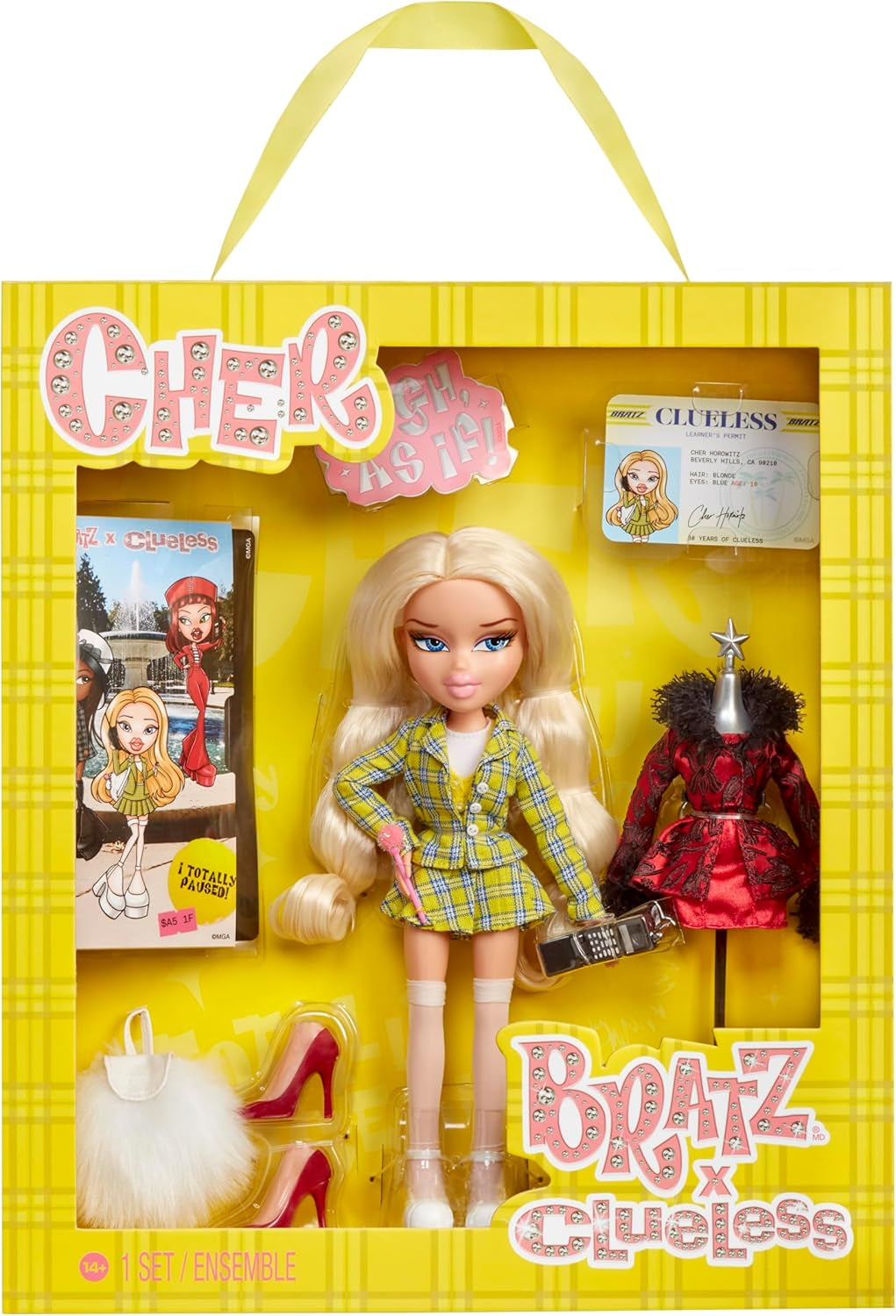 Păpușă Bratz Clueless Cher – Păpușă de film de colecție cu ținute și accesorii reale