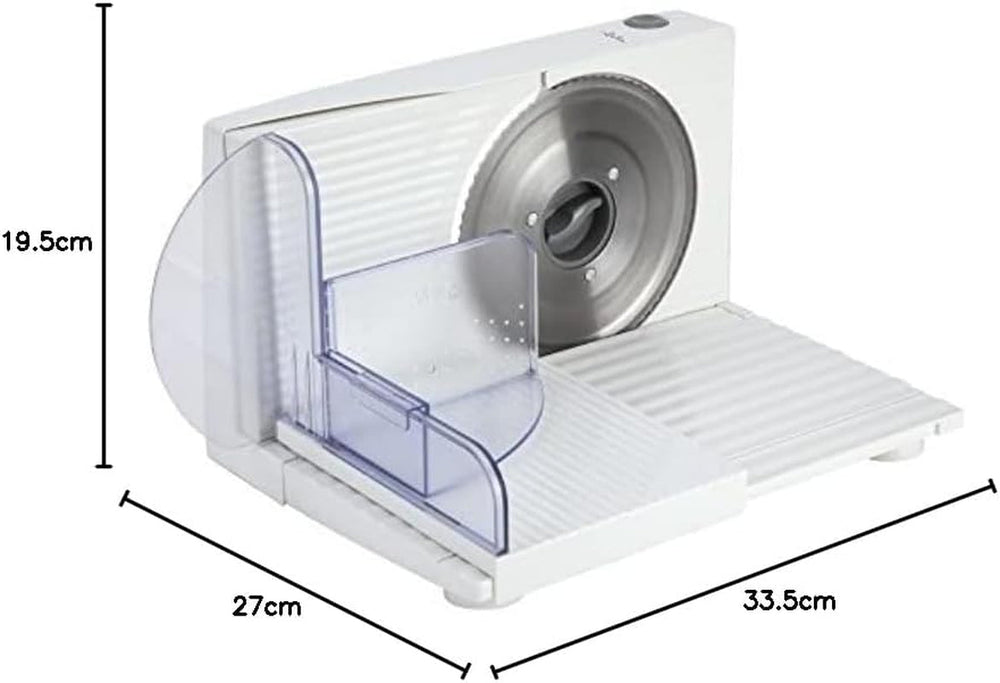 JECF0300 Mașină de feliat electrică compactă, Lamă detașabilă din oțel inoxidabil, Diametru 170 mm, Control grosime 0 până la 15 mm, 150 W Rasnite si Feliatoare Naty Shop