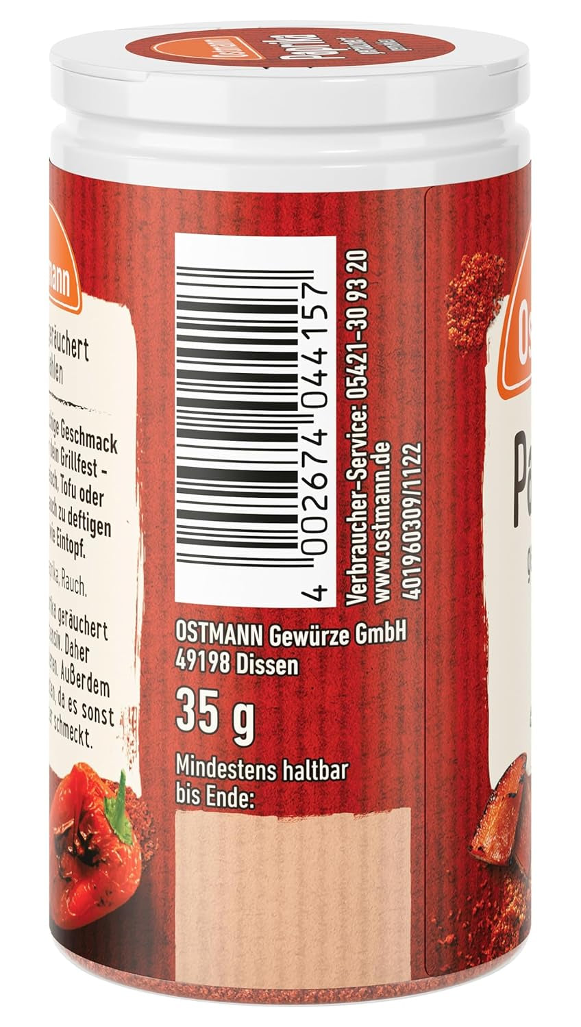 Ostmann Gewürze - Pimentón geräuchert | Rauchiges Aroma für Bratkartoffeln, Gulasch oder Rührei | 35 g en Der Streudose