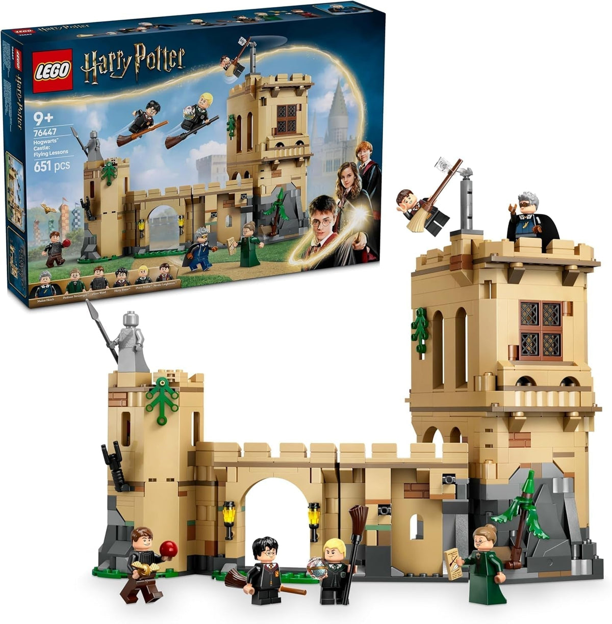 Castillo de Hogwarts LEGO Harry Potter: Lecciones de vuelo Juego de aventuras con 6 minifiguras coleccionables, incluidos Draco Malfoy y la profesora McGonagall Juego de rol para niños y niñas de 9 años 76447 Juegos de construcción Besuche den LEGO-Store Default Title